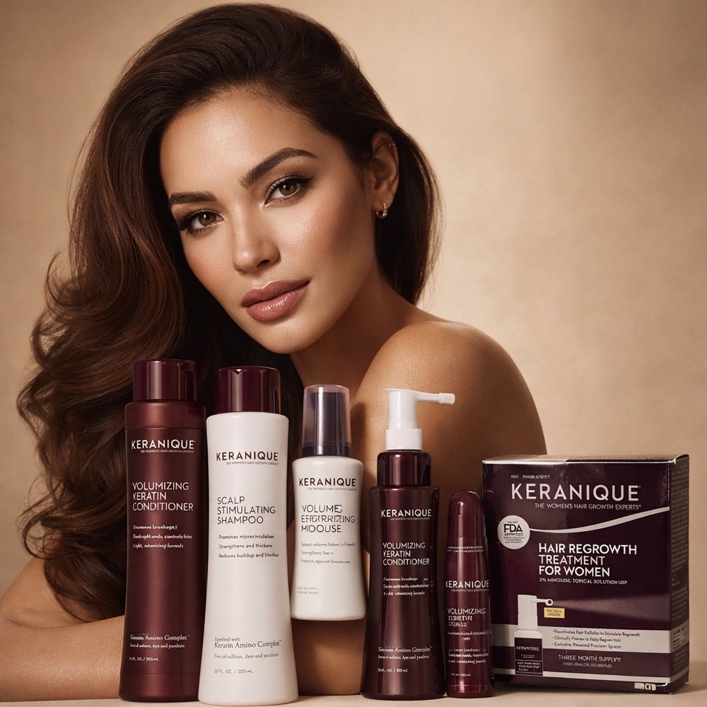 Keranique Hair Regrowth Treatment Set - Brown